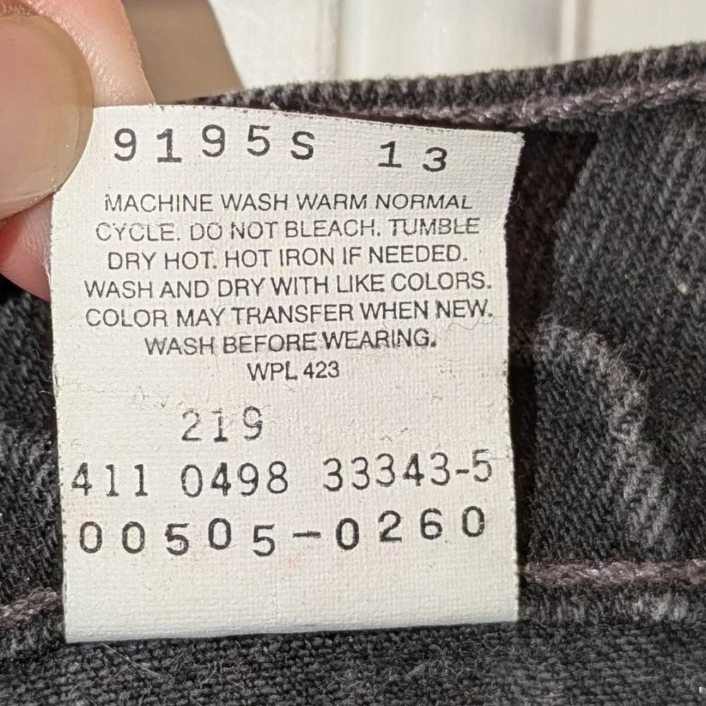 ❤ Levis 505 Black Jeans Pants Men's 36 EUC Vintage 1998